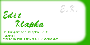 edit klapka business card